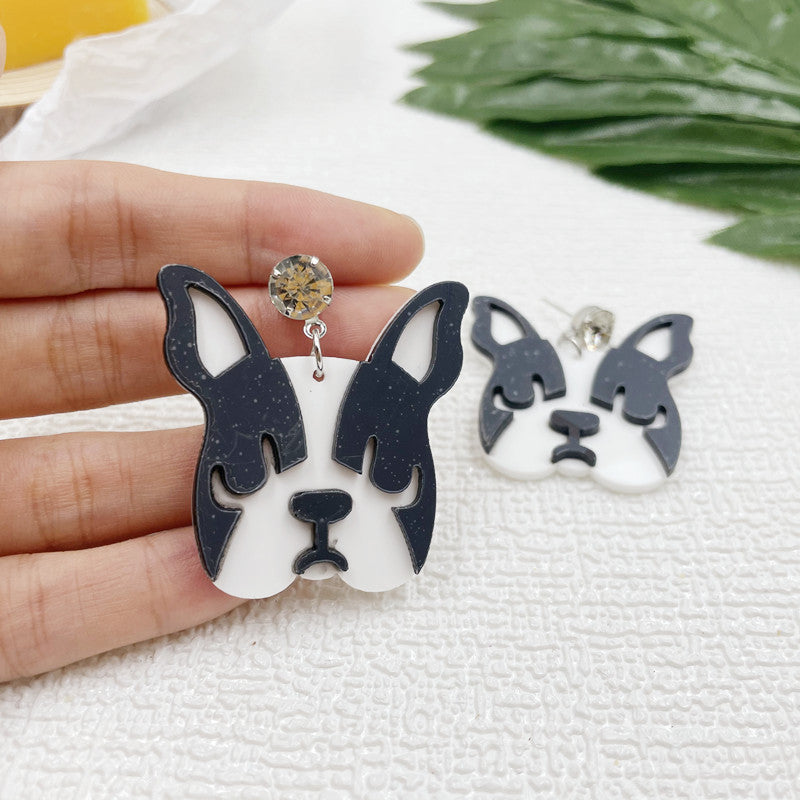 Acrylic cute puppy earrings Minimo de compra 2 MIC-BenD002