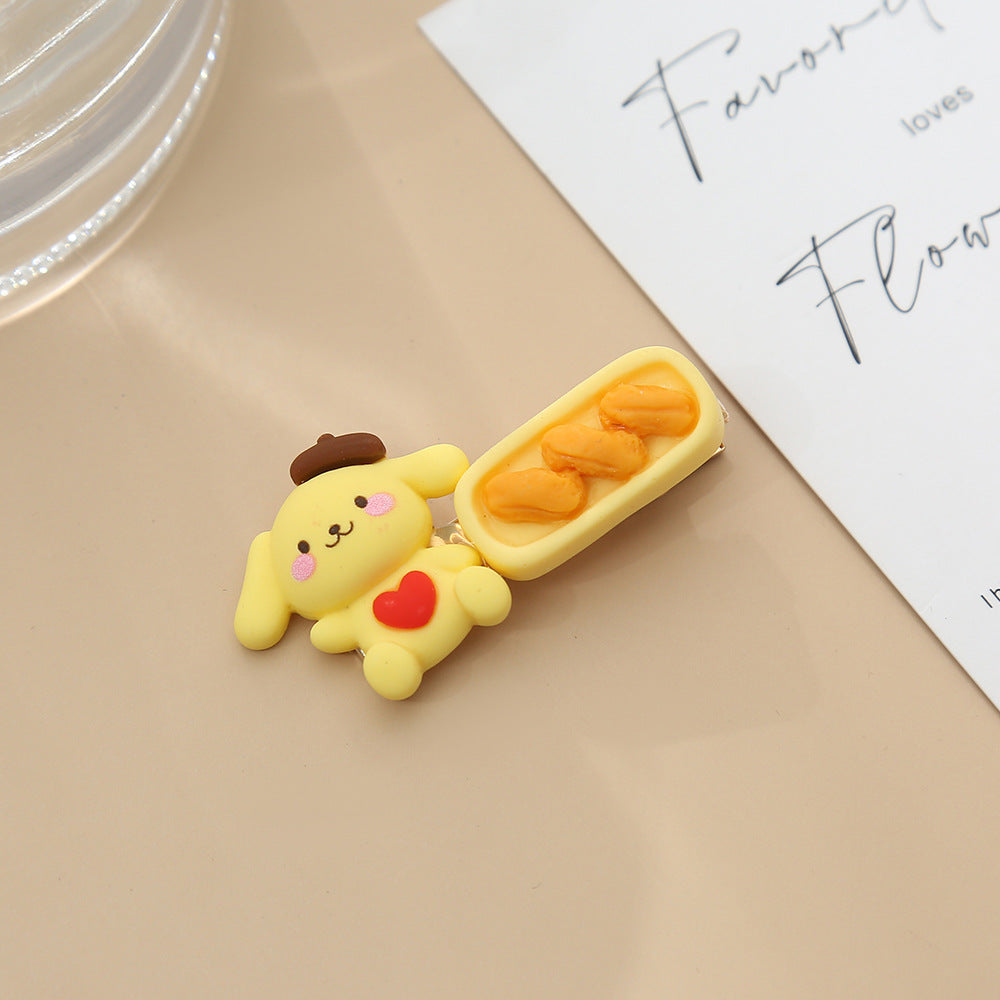 Resin cartoon cheese hair clip (Minimo de Compra 2) MYA-ShengY059