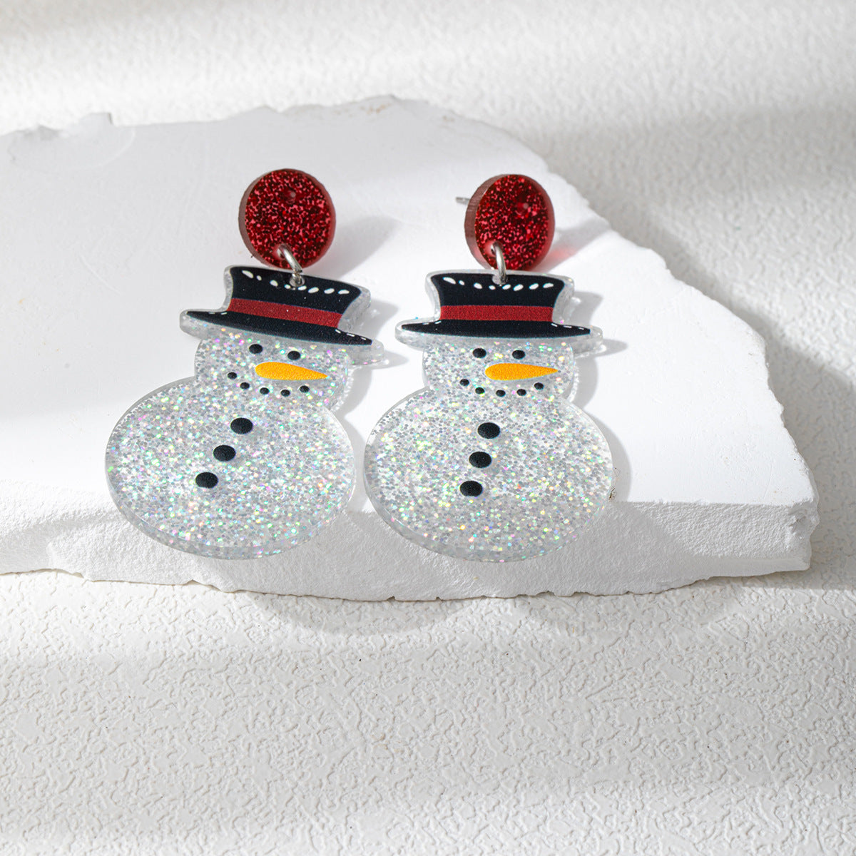 Alloy Christmas Cute Christmas Snowman Earrings MIC-MDD192