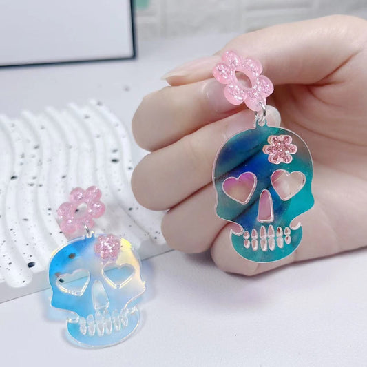 Acrylic funny and exaggerated ghost earrings (Minimo de compra 2) MIC-AnD009