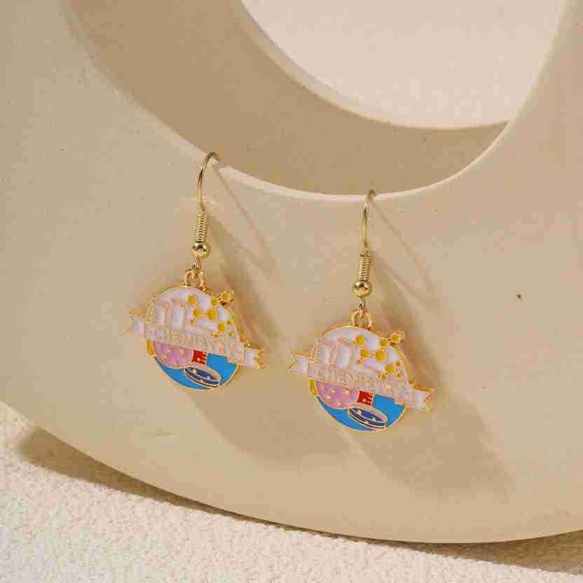 Alloy gene chemical microscope earrings (Minimo de compra 2) MIC-KuL002