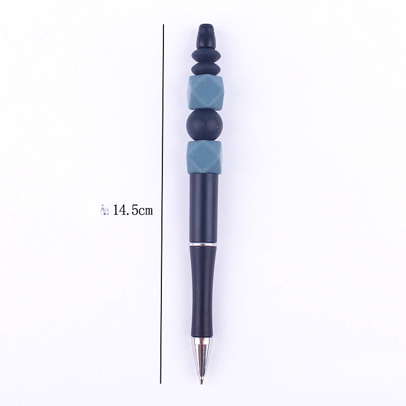 Beadable Pens Handmade Colorful Silicone Beaded Ballpoint Pen GuangTian007