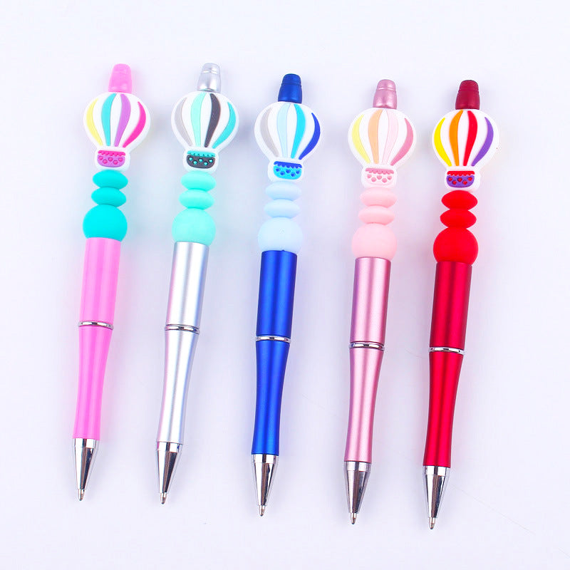 Beadable Pens Hot Air Balloon Beads Plastic Ballpoint Pen GuangTian001