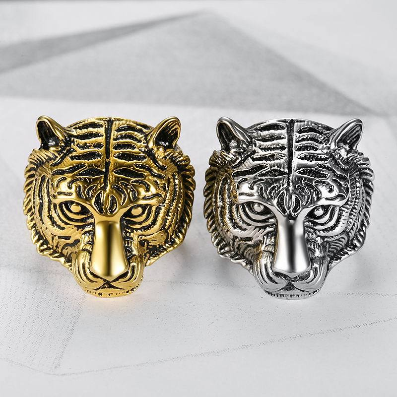 Creative tiger head stainless steel ring XuanL008