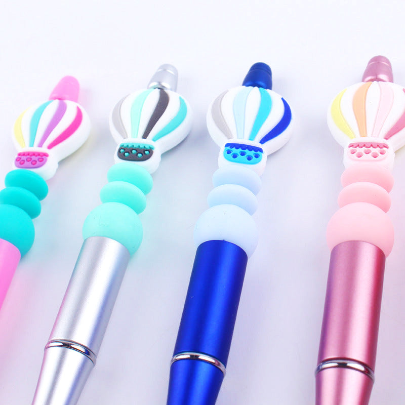 Beadable Pens Hot Air Balloon Beads Plastic Ballpoint Pen GuangTian001