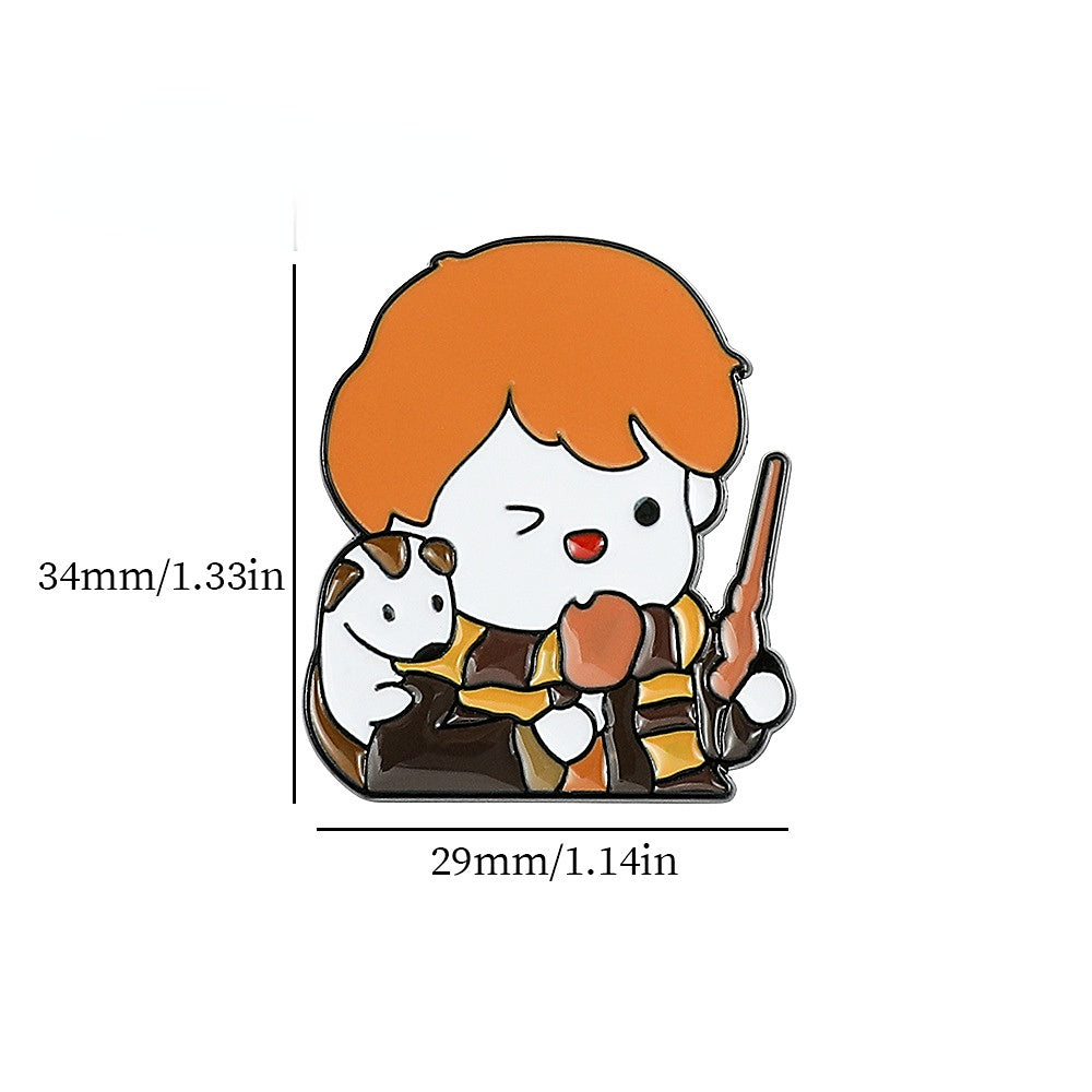 Alloy cute cartoon brooch (Minimo de compra 5) MIC-YBY008