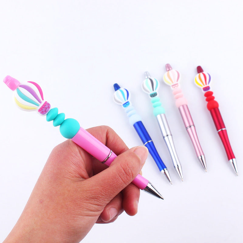 Beadable Pens Hot Air Balloon Beads Plastic Ballpoint Pen GuangTian001