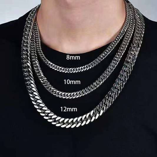 Stainless steel chain double weave double clasp necklace ChuangG001