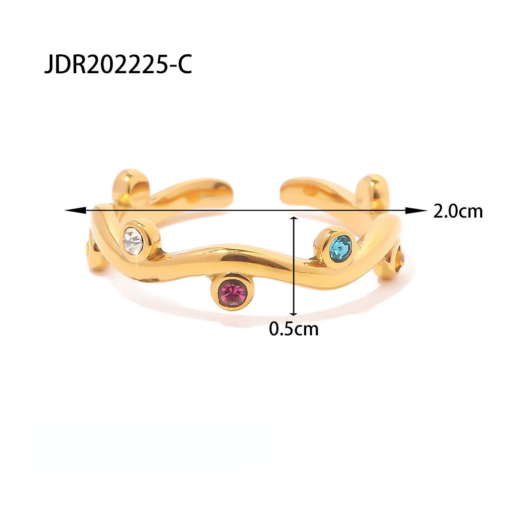 Gold Plated Pearl Stainless Steel Rings