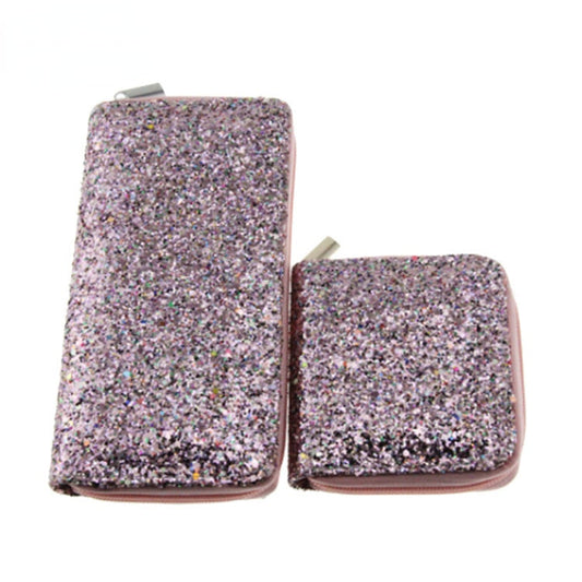 Wallet PU Sequin Long Zipper Card Holder Clutch MQQ≥3 Dengxin020