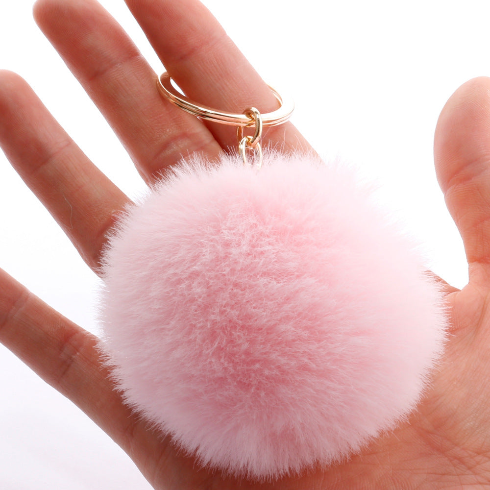 7CM round hair ball keychains MIC-YD020