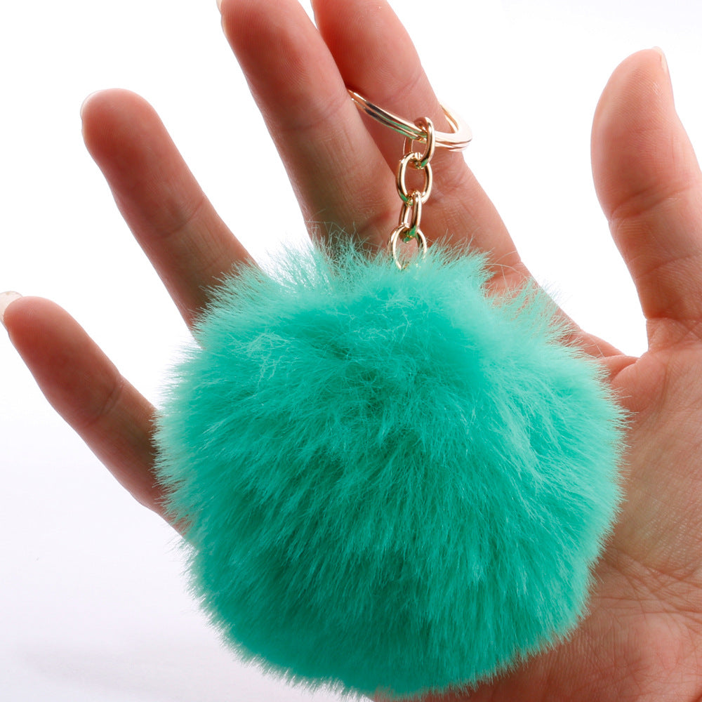 7CM round hair ball keychains MIC-YD020