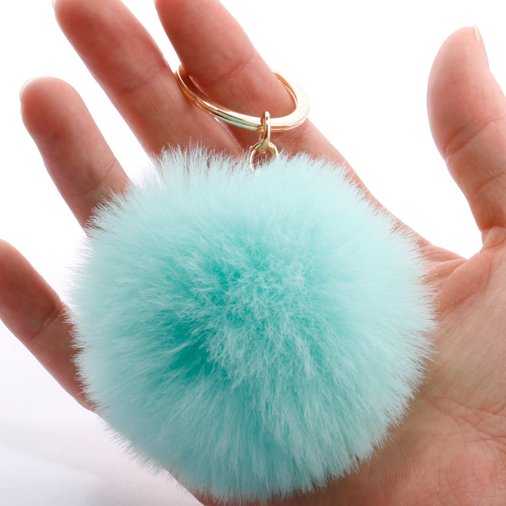 7CM round hair ball keychains MIC-YD020