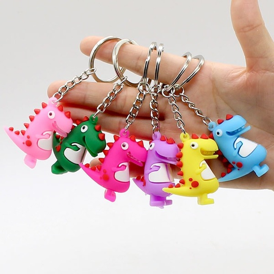 colored metal dinosaur keychain MIC-YY008