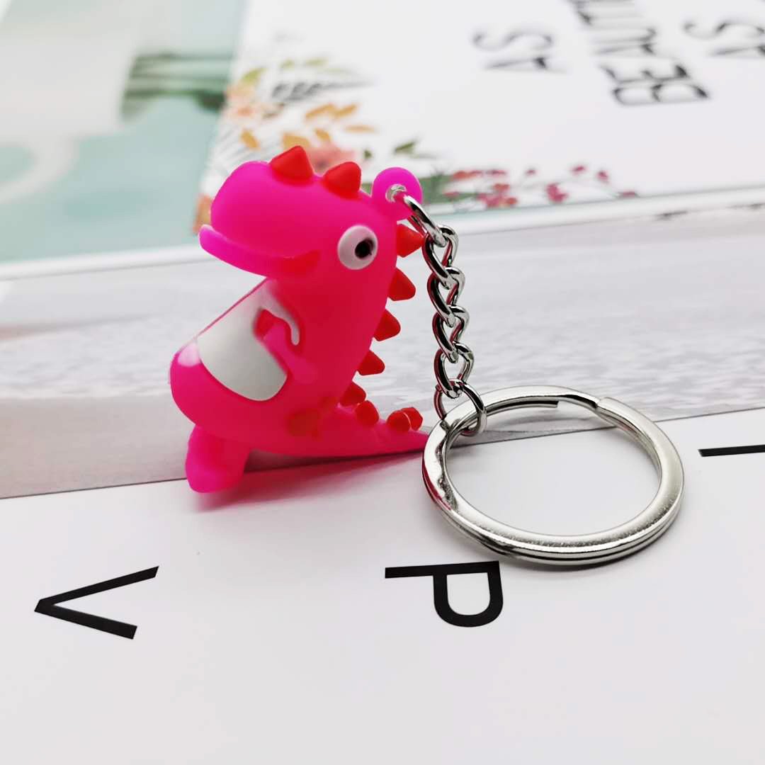 colored metal dinosaur keychain MIC-YY008