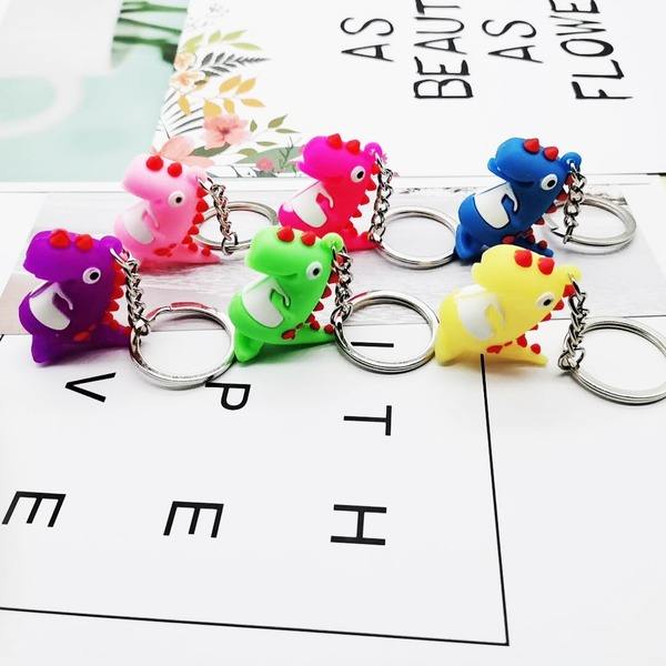 colored metal dinosaur keychain MIC-YY008