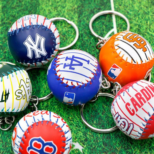 leather baseball keychains MIC-QLP016