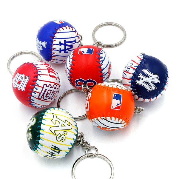 leather baseball keychains MIC-QLP016