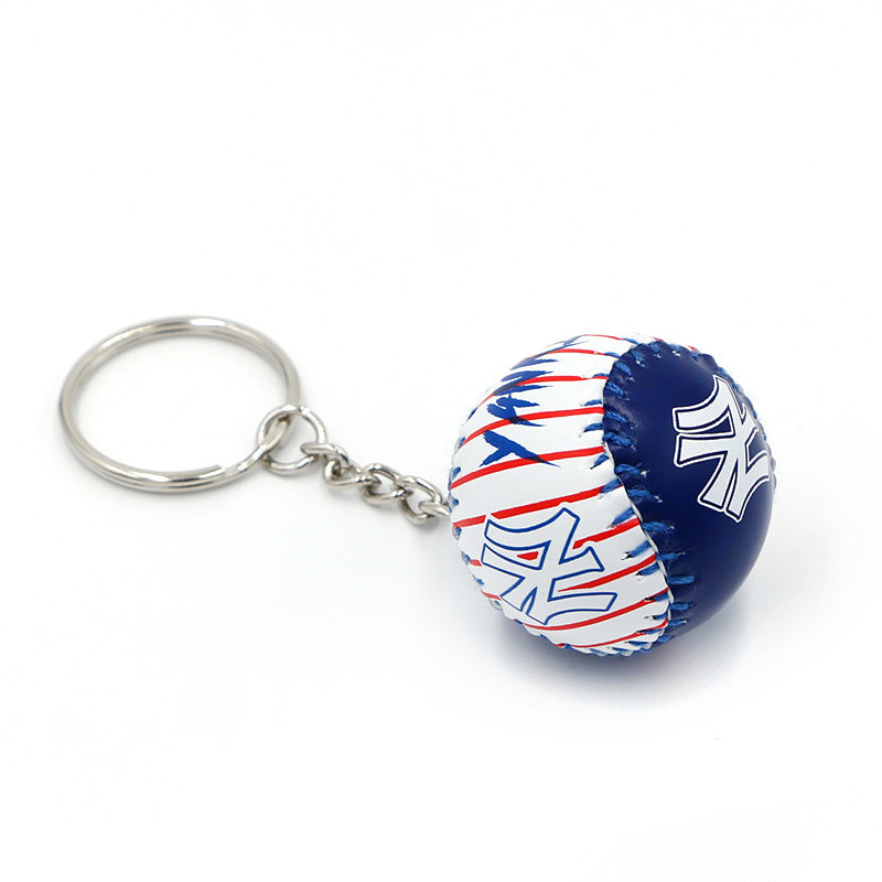 leather baseball keychains MIC-QLP016