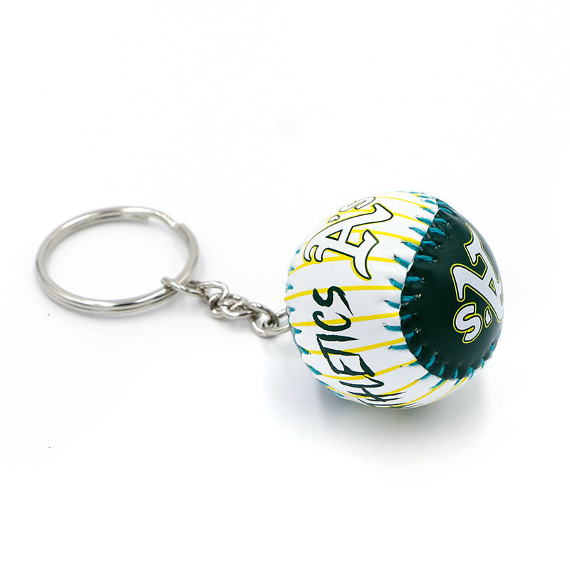 leather baseball keychains MIC-QLP016