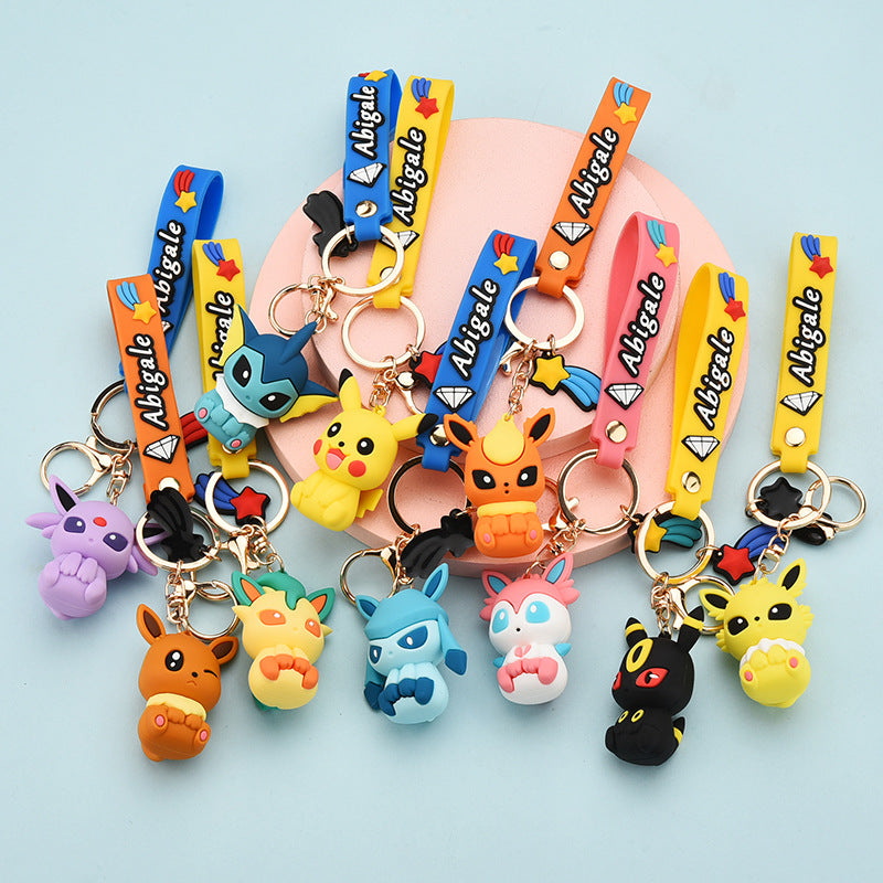 PVC Soft Rubber Metal Keychain WS106