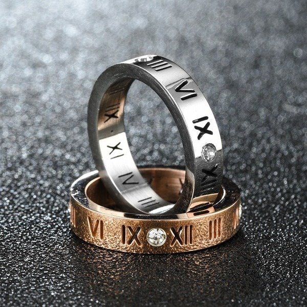 Stainless steel diamond ring  TS006