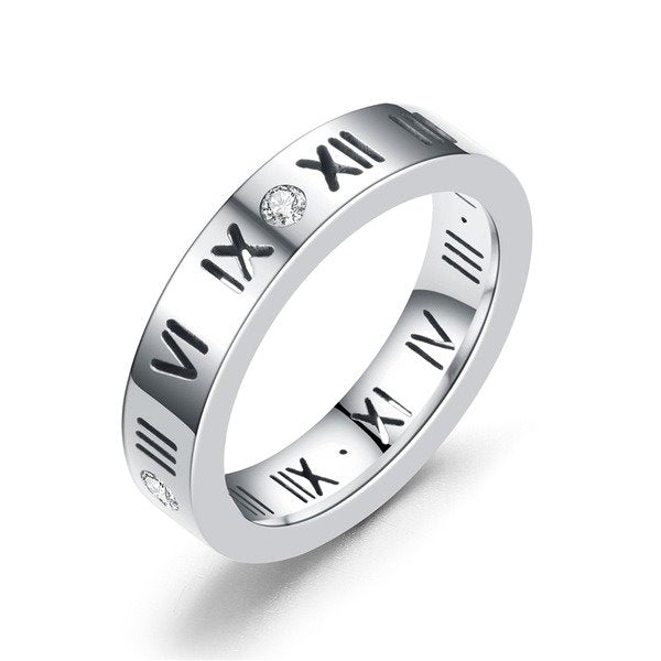 Stainless steel diamond ring  TS006