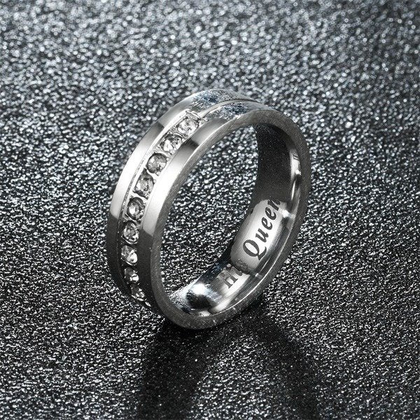 stainless steel diamond ring TS037