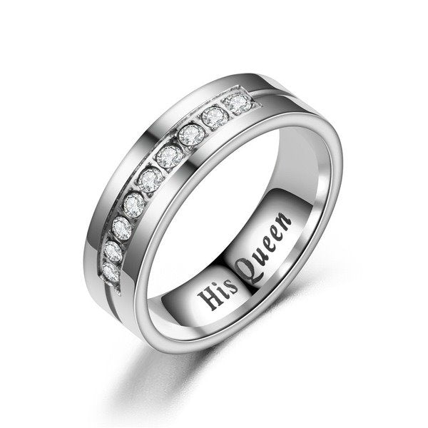 stainless steel diamond ring TS037