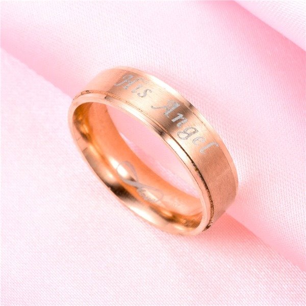 stainless steel gold and black LOVE ring TS073