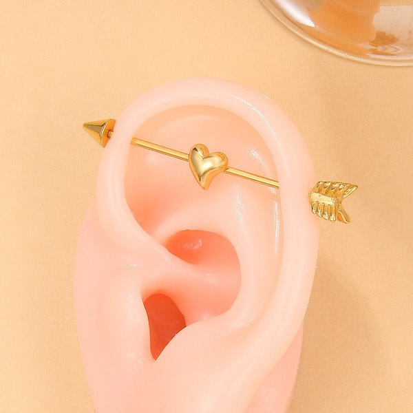 stainless steel love Piercing Earrings D754