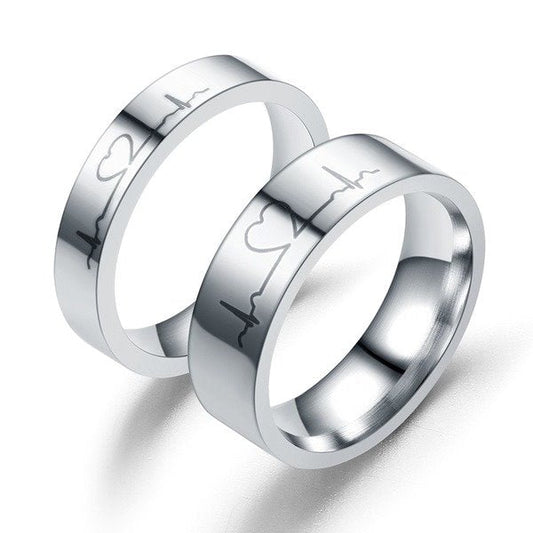 Stainless steel love ring TS009