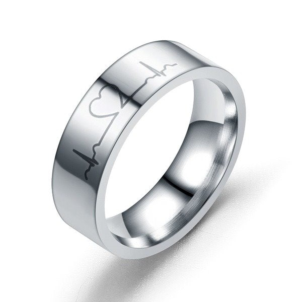 Stainless steel love ring TS009