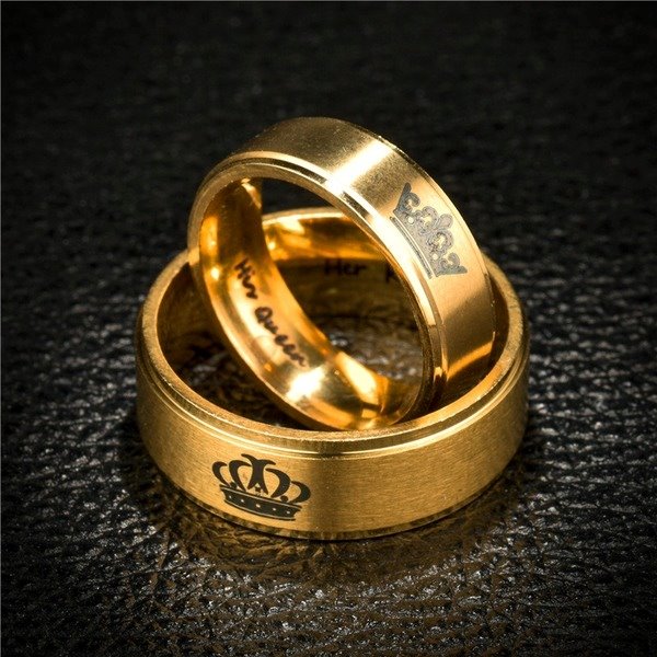 Stainless steel queen crown ring TS032