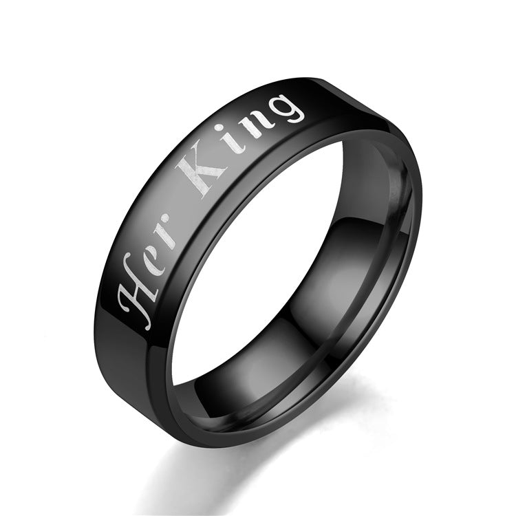 Stainless Steel Queen Fashion Ring TS024