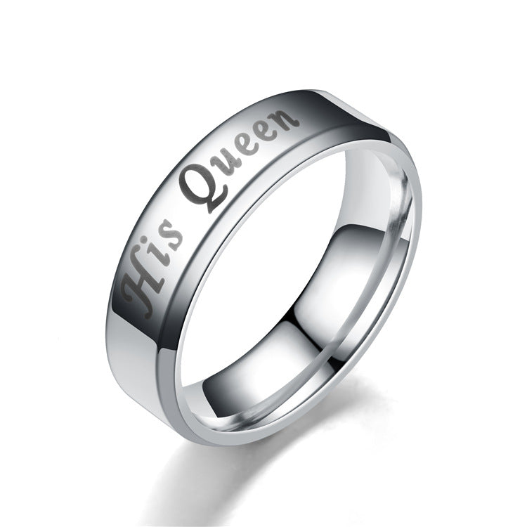 Stainless Steel Queen Fashion Ring TS024