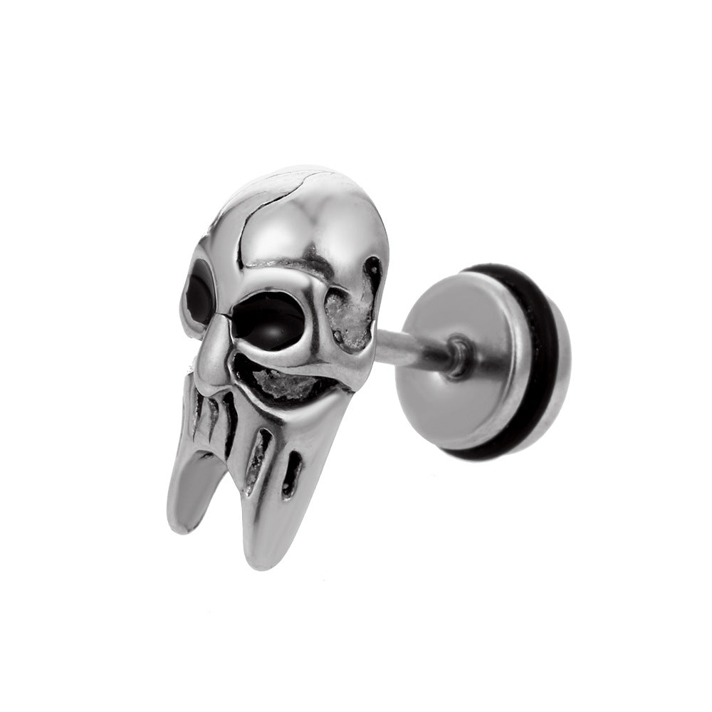 stainless steel skull earrings D753