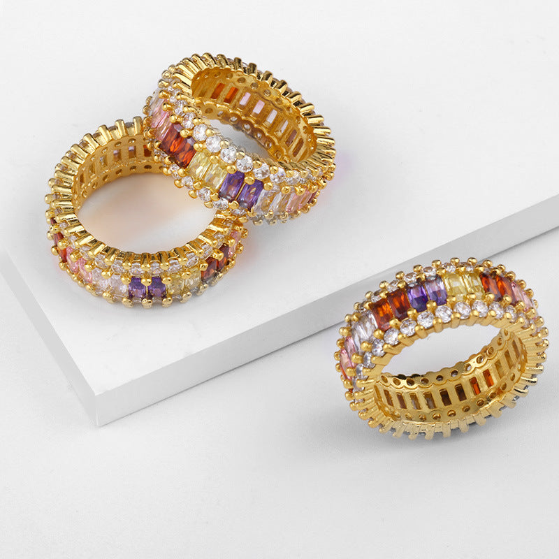 Alloy colored zircon ring MYA002RS054