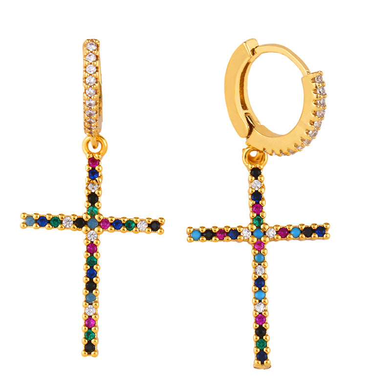 Alloy Original Cross Earrings MYA002ES021