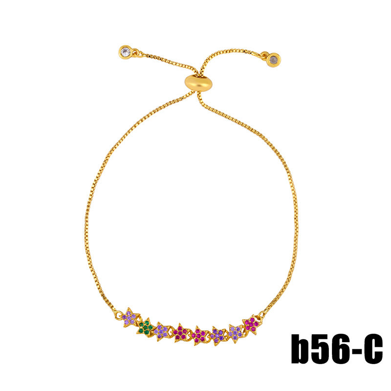 Alloy colored zircon bracelet MYA002BT065