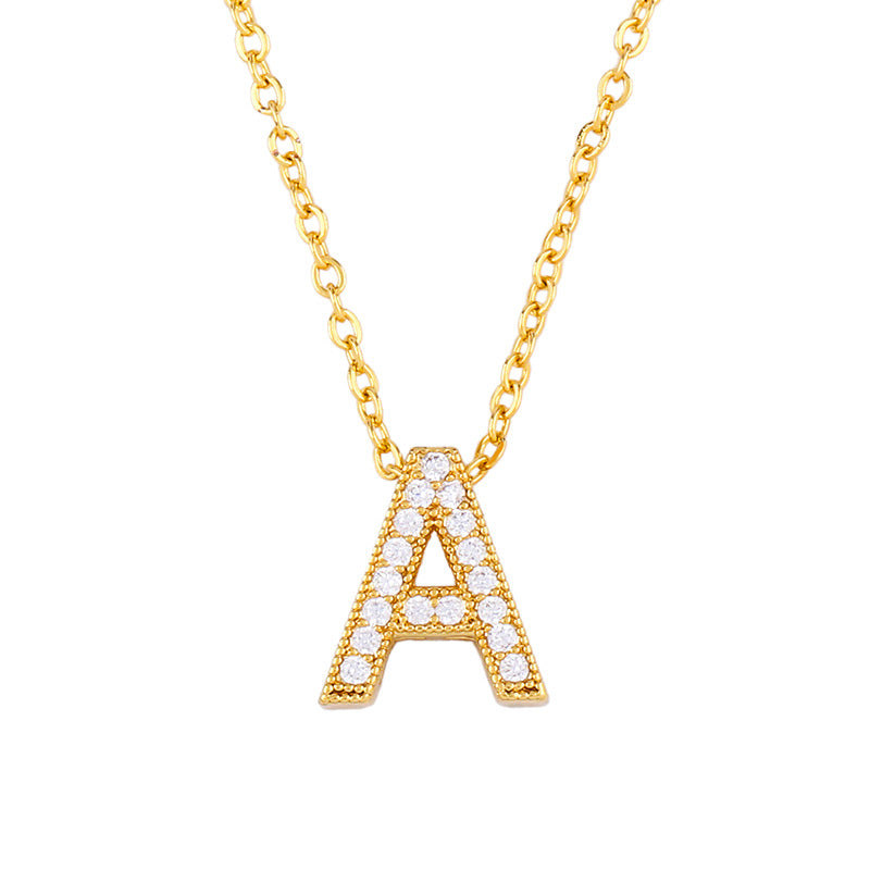 Alloy English Letter Necklace MYA002NE012