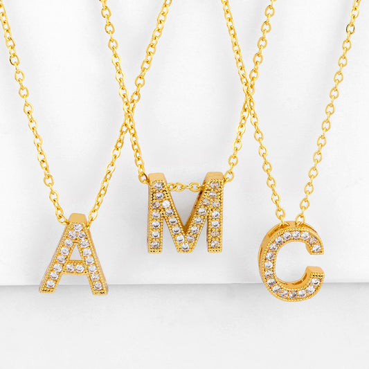 Alloy English Letter Necklace MYA002NE012