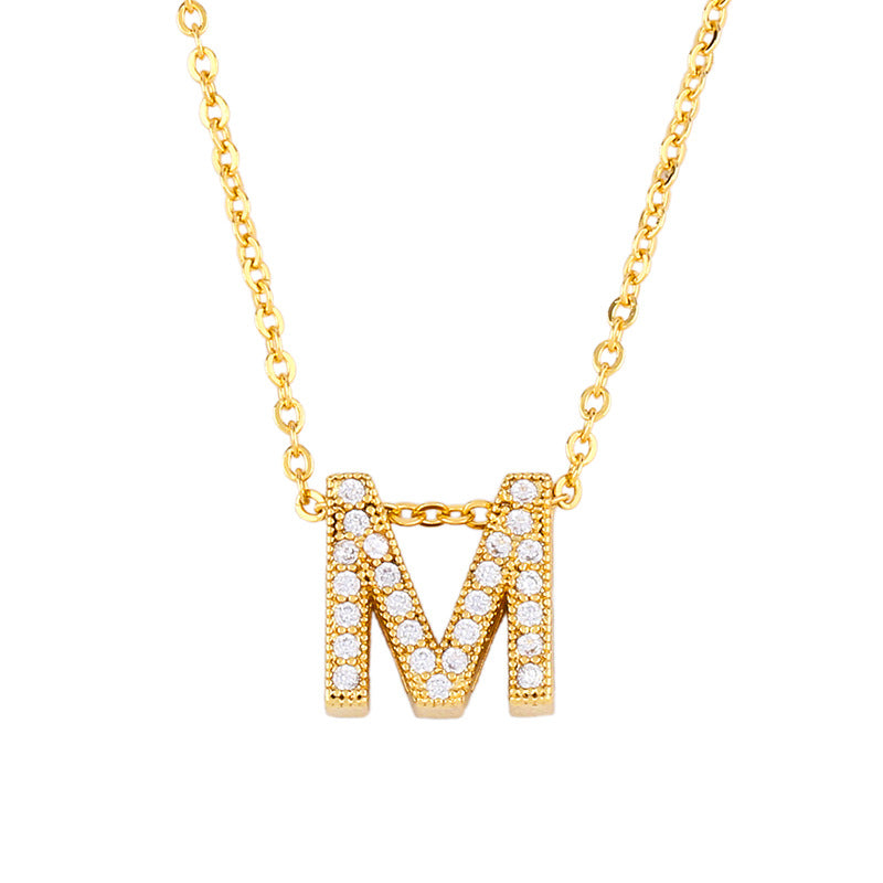 Alloy English Letter Necklace MYA002NE012