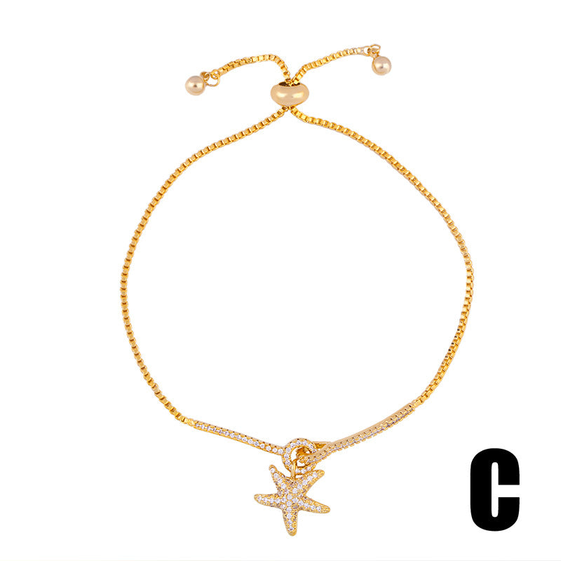 Alloy personalized starfish bracelet MYA002BT043