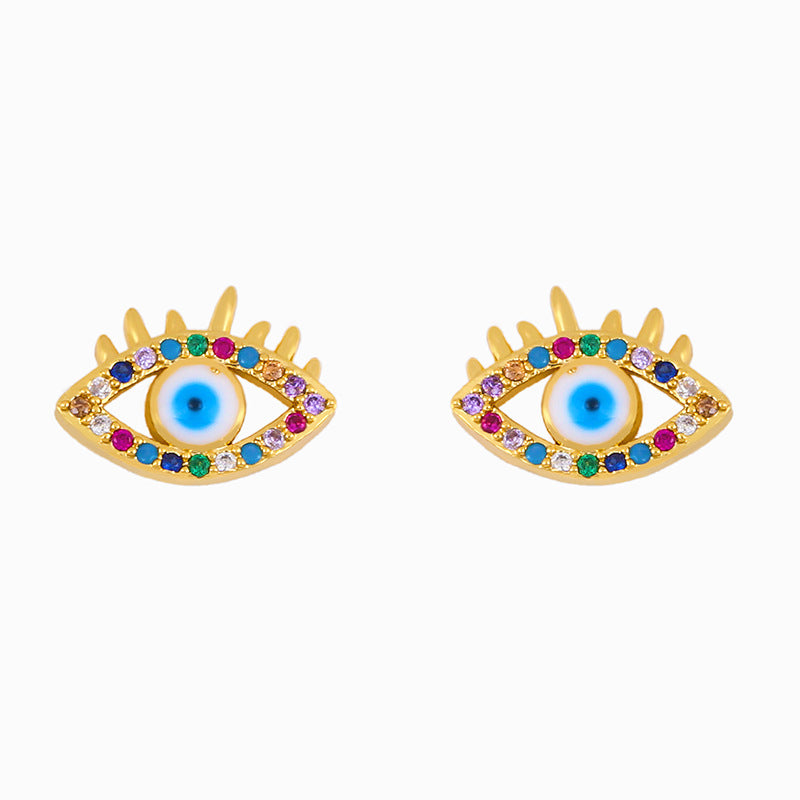 Metal Demon Eye Earrings MYA002ES040