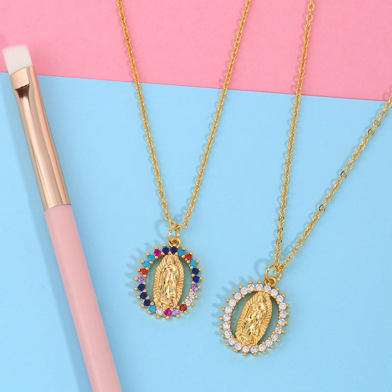 Alloy Virgin Mary Necklace MYA002NE080