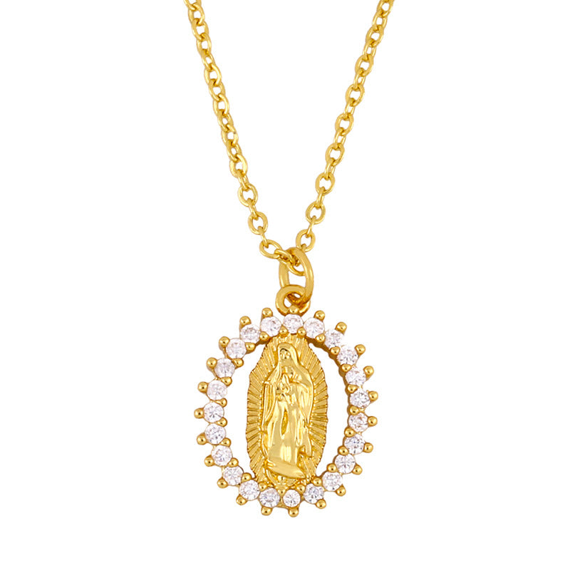 Alloy Virgin Mary Necklace MYA002NE080