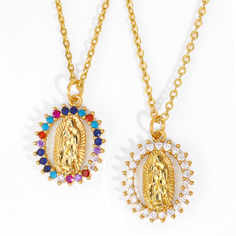 Alloy Virgin Mary Necklace MYA002NE080