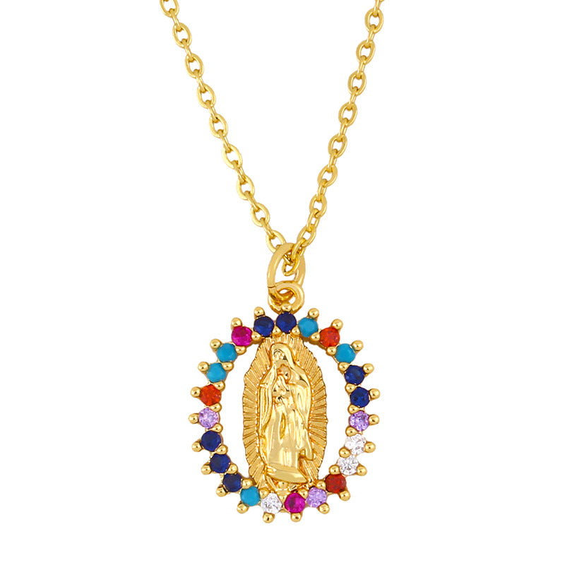 Alloy Virgin Mary Necklace MYA002NE080