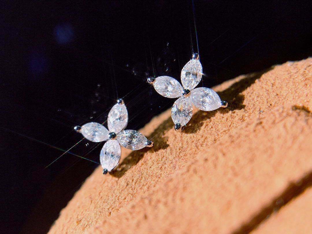 Copper four leaf clover earrings MYA001ES092